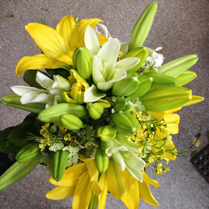 Yellow Wedding Lilies